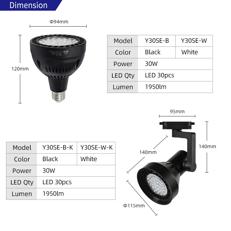 Led Grow Light - Y30SE 풀 스펙트럼 알루미늄 LED 수족관