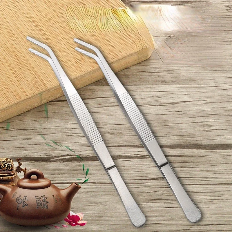 Gardening Tools Long - 스테인레스 스틸 두꺼운 음식 족집게, 전문