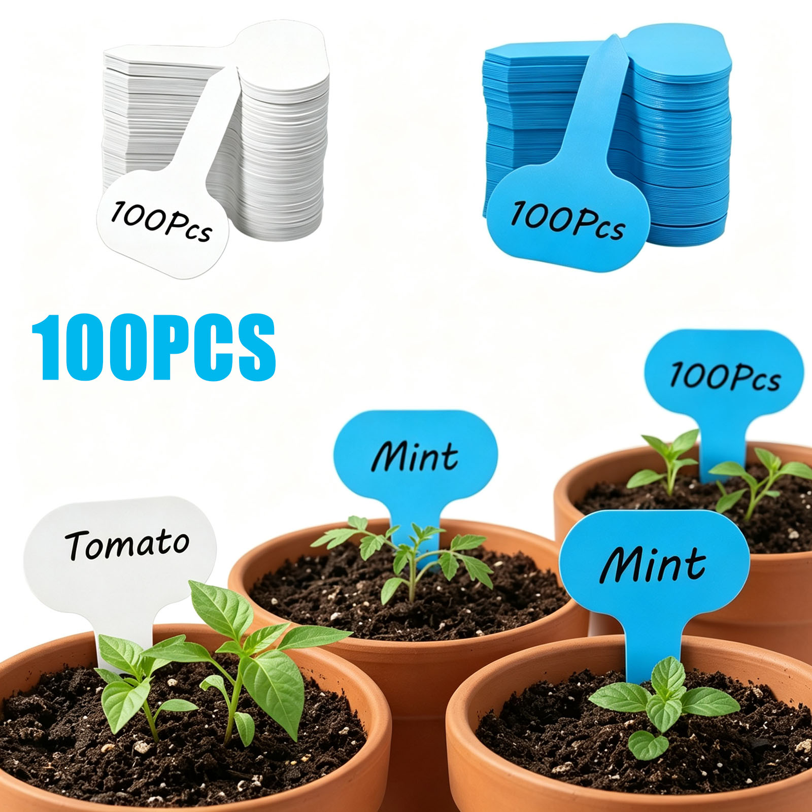 Plant Label Tags - 100개 랜트 라벨 정원 마커 야채