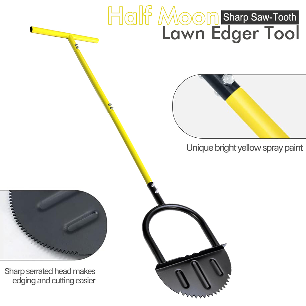 Gardening Tools Long - 긴 손잡이가 있는 반달형 잔디깎이 –