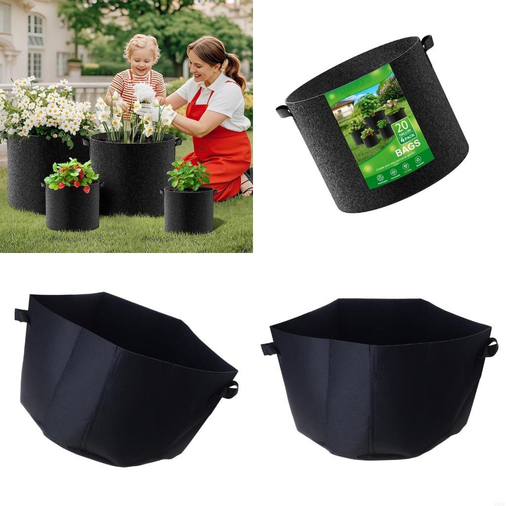 프리미엄 패브릭 심기 가방 두꺼운 재료 원예 냄비 배수 - Grow Bags 리뷰 및 가격