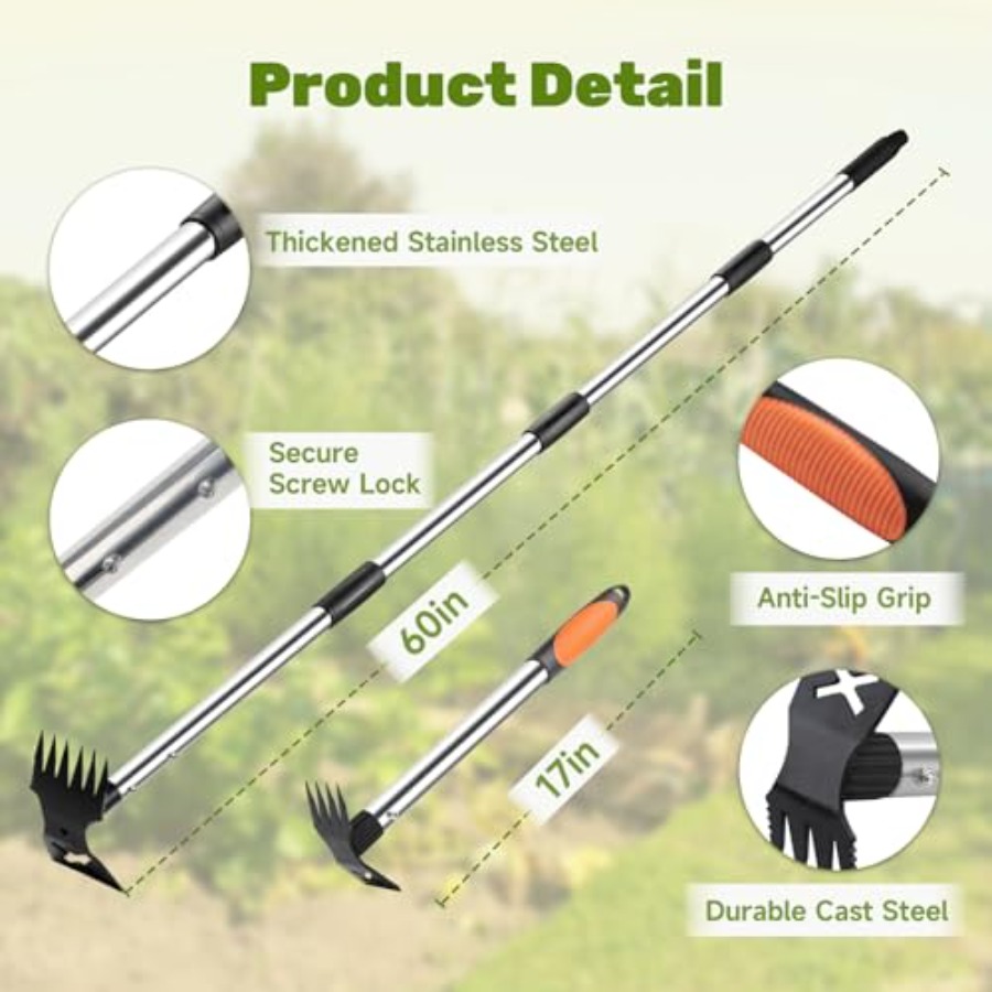 60인치 긴 손잡이가 있는 잡초 제거 도구와 17인치  - Gardening Tools Long 리뷰 및 가격