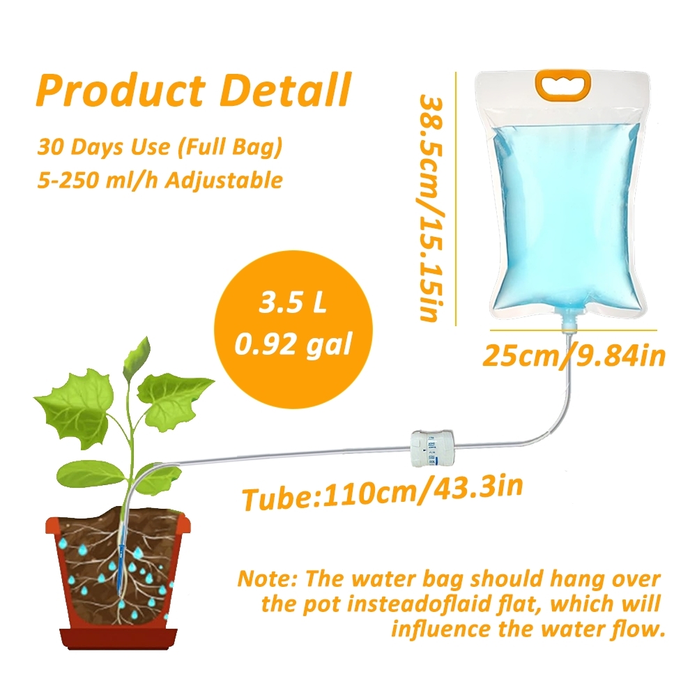3.5L 자동 식물 급수 가방, 조절 가능한 물 흐름을 - Outdoor Planting Bag 리뷰 및 가격