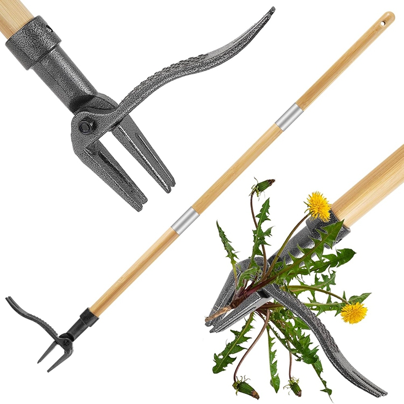 긴 손잡이가 있는 잡초 풀러 도구, 대나무 그립 및 4 - Gardening Tools Long 리뷰 및 가격