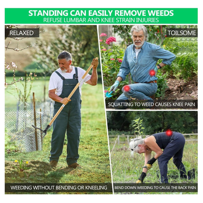 긴 손잡이가 있는 잡초 풀러 도구, 대나무 그립 및 4 - Gardening Tools Long 리뷰 및 가격