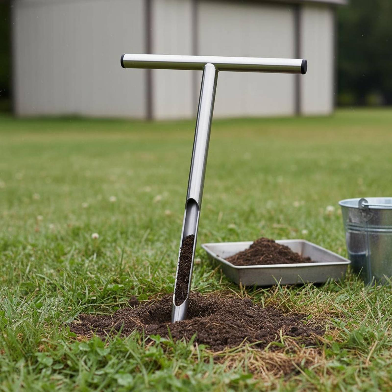 스테인레스 스틸 토양 샘플러 사용하기 쉬운 T-핸들 토 - Gardening Tools Long 리뷰 및 가격