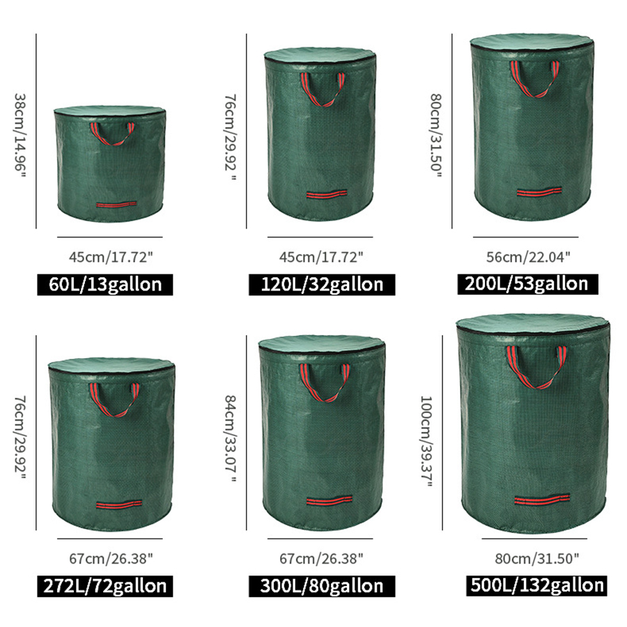 60-500L PP 정원 쓰레기 봉투 (뚜껑 및 낙엽  - Outdoor Planting Bag 리뷰 및 가격
