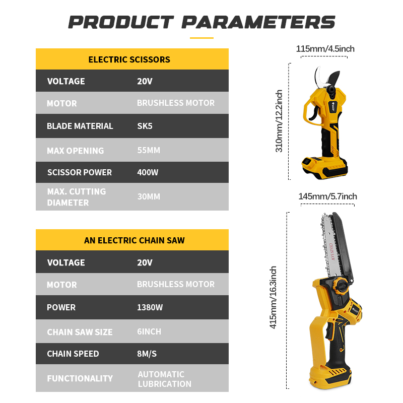 브러시리스 6인치 전기 체인톱 텔레스코픽 폴 전정기 높 - Gardening Tools Usa 리뷰 및 가격