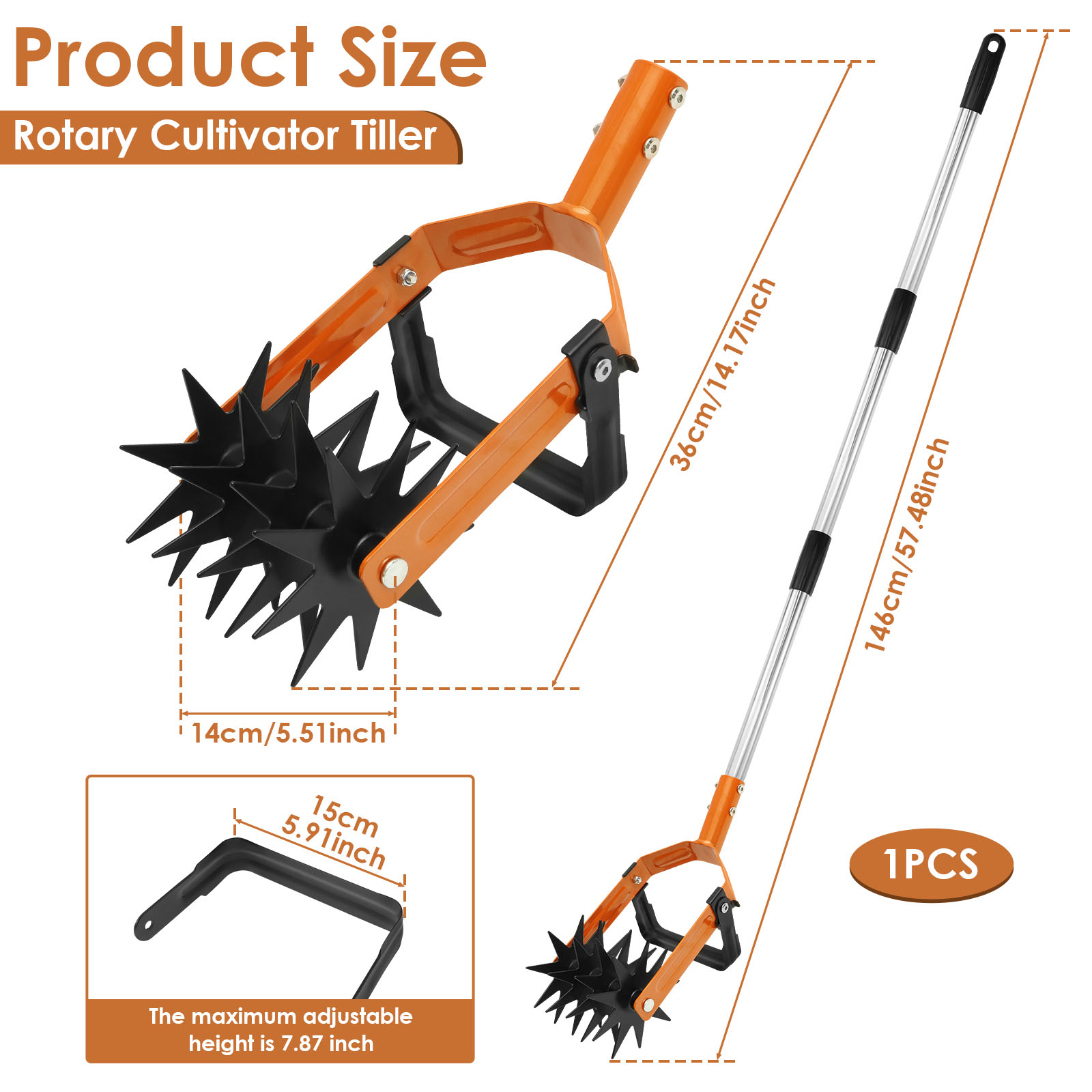 새로운 2-in-1 경운기 도구 스테인레스 스틸 핸들  - Gardening Tools Long 리뷰 및 가격